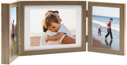 vidaXL Тройна фоторамка колаж светлокафява 22x15 cm+2x(10x15 cm) (332748)