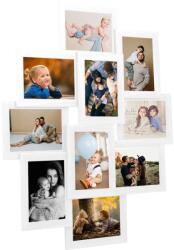 vidaXL Фоторамка колаж за 10 снимки (10х15 см), бяла, МДФ (332780)