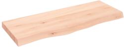 vidaXL Стенен рафт, 100x40x(2-6) см, необработен масивен дъб (363565)