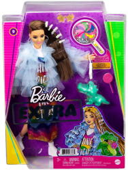 Mattel Barbie - Fashionista Păpușa Extra în palton curcubeu (GYJ78) Papusa Barbie