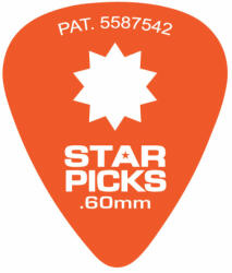 EVERLY - Star picks gitár pengető 0.60 mm narancs - hangszerdepo