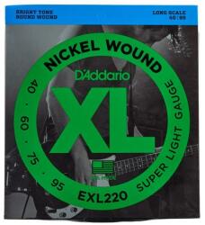 D'ADDARIO - EXL220 Nickel Wound Super Light Gauge 40-95 elektromos gitárhúr - hangszerdepo