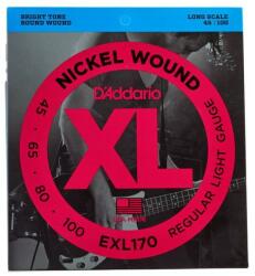 D'ADDARIO - EXL170 Nickel Wound Regular Light Gauge 45-100 elektromos basszusgitár húr - hangszerdepo