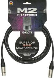 KLOTZ - mikrofonkábel 1 m Klotz XLR3M-XLR3F csatlakozók+MC2000 fekete kábel - hangszerdepo