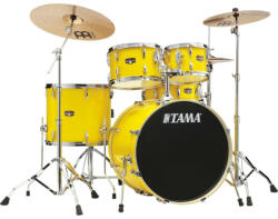 Tama - Imperialstar dobfelszerelés (22-10-12-16-14S") állványzattal, cintányérral és székkel, Electric Yellow - hangszerdepo