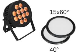 EUROLITE - Set LED IP PAR 12x8W QCL Spot + 2x Diffuser cover (15x60° and 40°) - hangszerdepo