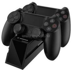 RAMPAGE Dokkoló 2x PS4 kontroller töltéséhez (fekete) (RAMPAGE_37089) (RAMPAGE_37089)