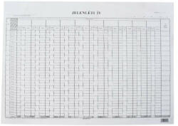 Bluering Jelenléti ív A3, nagy 1 hónapos 2 oldalas C. 60-3 - tobuy