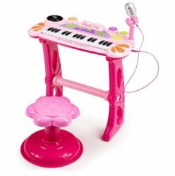 ECOTOYS Pian cu microfon Ecotoys HC490441 - Roz (EDIHC490441PINK) - babyneeds Instrument muzical de jucarie