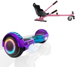 Smart Balance 6, 5 hüvelykes hoverboard csomag standard üléssel, Regular Dakota PRO, standard autonómiával és rózsaszín ergonómikus hoverkart, Smart Balance