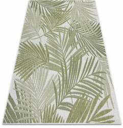 My carpet company kft Fonott sizal szőnyeg SION pálmalevelek, tropikus 2837 lapos szövött ecru / zöld 160x220 cm (D855)