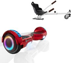 Smart Balance 6, 5 hüvelykes hoverboard csomag standard üléssel, Regular ElectroRed PRO, standard autonómiával és fehér ergonómikus hoverkarttal, Smart Balance