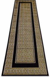  GLOSS Futószőnyeg - Görög Minta - Fekete-Arany - 70x250 cm (AT3837)