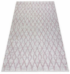 My carpet company kft Fonott sizal szőnyeg SION 22129 lapos szövött ecru / rózsaszín 160x220 cm (D099)