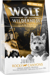 Wolf of Wilderness Wolf of Wilderness JUNIOR "Rocky Canyons" Vită crescută în aer liber - fără cereale 5 x 1 kg