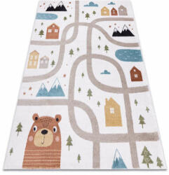 My carpet company kft Szőnyeg FUN Polar gyerekeknek, utcák, erdő, krém 180x270 cm (O555)