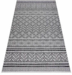 My carpet company kft Fonott sizal szőnyeg SION Cikcakk, gyémánt Boho 22168 lapos szövött fekete / ecru 160x220 cm (D101)
