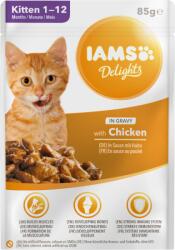 Iams nedves macskaeledel 85g junior csirkehúsban gazdag, szószban Delights
