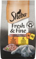 Sheba Fresh & Fine teljes értékű nedves eledel felnőtt macskáknak mártásban 6 x 50 g (300 g)