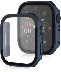  CAPACĂ COMPLETĂ PC Husă din plastic cu sticlă pentru Apple Watch SE / SE 2022 / SE 2023 (44mm) albastru