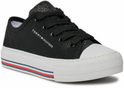 Tommy Hilfiger Teniși Tommy Hilfiger Low Cut Lace-Up Sneaker T3A9-33185-1687 M Black 999
