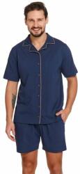 DN Nightwear Pijama bărbați cu nasturi Dale albastru închis, XL