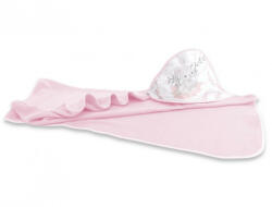  Baby Shop kapucnis fürdőlepedő 100*100 cm - rózsaszín Lulu - babyshopkaposvar