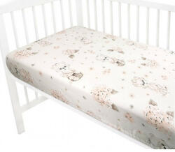 Baby Shop 60*120 cm pamut, gumis lepedő - Balerina maci púder rózsaszín - babyshopkaposvar