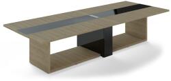  Trevix tárgyalóasztal 360 x 140 cm, homoki tölgy / fekete