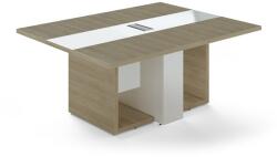 Trevix tárgyalóasztal 180 x 140 cm, homoki tölgy / fehér