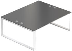 Rauman Creator munkaállomás 200 x 160 cm, fehér alap, 2 láb, antracit