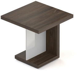 Lineart tárgyalóasztal 80 x 80 cm, sötét szilfa / fehér