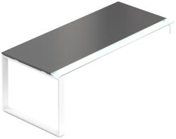 Creator asztal 200 x 90 cm, fehér alap, 1 láb, antracit - rauman - 581 390 Ft