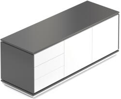  Alkotó konténer 153, 6 x 53, 6 cm, 3 modulos, fehér / antracit - rauman - 519 990 Ft