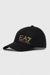 EA7 Emporio Armani pamut baseball sapka fekete, nyomott mintás - fekete M - answear - 14 990 Ft