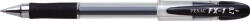 PENAC Pix cu gel PENAC FX-1, rubber grip, 0.7mm, con metalic, corp transparent - scriere neagra (P-BA1903-06F) - siscom-papetarie