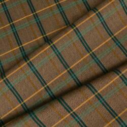 Takoy Kosztüm anyag Doro barna-zöld kockás mintázat