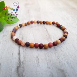 Kristály Jóga Shop Matt mookait jáspis 4 mm-es ásvány karkötő