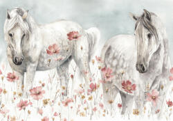 Consalnet Lovak virágokkal - Wild Horses III, Lisa Audit poszter, fotótapéta, Vlies (416 x 254 cm) (C1-14918VEXXXL)