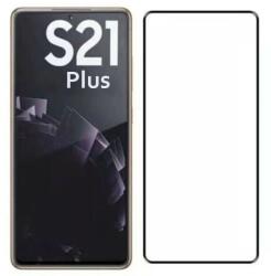Folie protectie Premium compatibila cu Samsung S21 Plus, Full Cover Black, Full Glue, Sticla securizata, Black