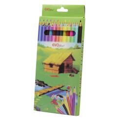 Evo Színes ceruza készlet, hatszögletű 12 klf. szín (SZINCER12SZIN) - upgrade-pc