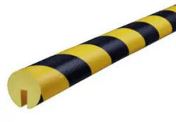 Biztonsági élvédő profil B típusú-1m - B-fekete-sárga (FAL-590-4)