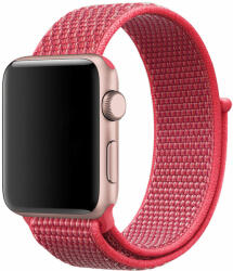 Apple Watch 38/40/41 mm nylon szövet szíj - sötét rózsaszín (IWNY329)