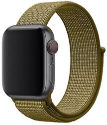Apple Watch 42/44/45 mm nylon szövet szíj - keki zöld (IWNY437)