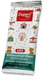 Expert Wipes Servetele umede antibacteriene Kids, 15 bucati, Expert Wipes