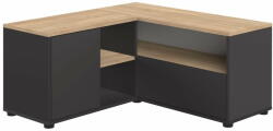 TEMAHOME Масичка за телевизор с дъбов декор в черен и естествен цвят 90x45 cm Angle - TemaHome (83242.850196)