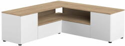 TEMAHOME Масичка за телевизор с дъбов декор в естествено бяло 130x46 cm Angle - TemaHome (983241.849978)