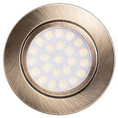 UltraLux Cabinet LED bútorba építhető spotlámpa (220 Volt) természetes fehér, 4 Watt - szatén sárgaréz (LML220442SB)