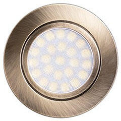 UltraLux Mini LED spot lámpatest (4W) szatén sárgaréz, természetes fehér, kör (LML220442SB)