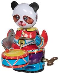 Goki Jucărie pentru copii Goki - Panda metalică cu tobă, cu mecanism de învârtire (14179) Figurina